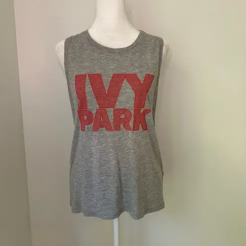 Ivy Park gray sleeveless logo tank top size XXS
