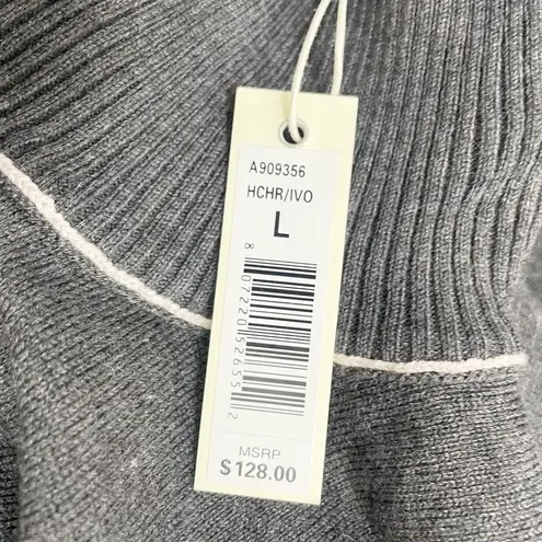 Max Studio NWT  Long Sleeve Mock Neck Sweater Dress Charcoal Gray Size Large NEW