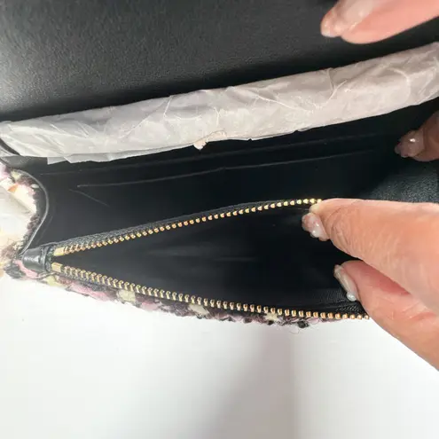 Tory Burch  New Mini Kira Tweed Top Handle Chain Wallet Crossbody