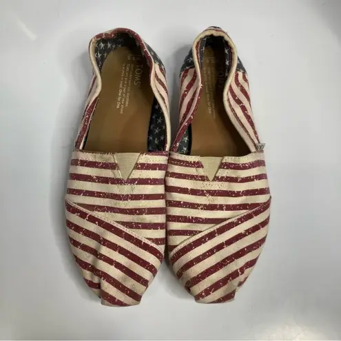 Toms  American flag‎ patriotic shoes size 9.5