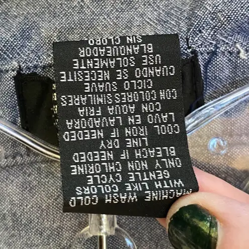 Alyn Paige New York Womens Dress Collar Button Front Sleeveless Blue Size 11/12