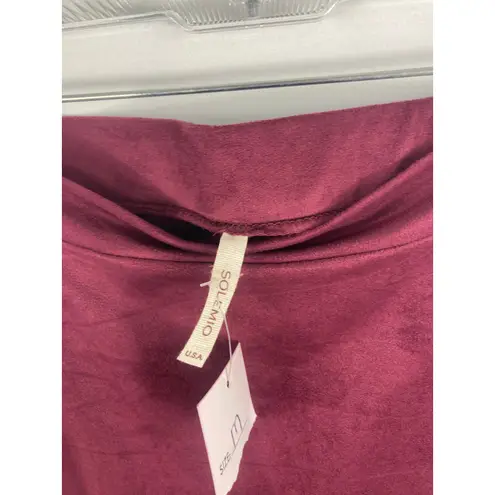 Solemio NWT Maroon Wrap Skirt Suede Size Medium