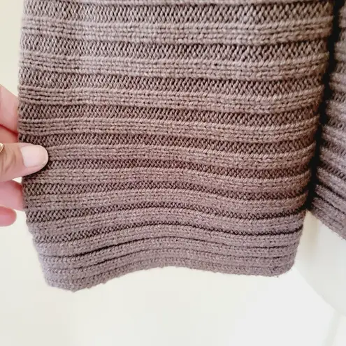 Adrienne Vittadini mushroom ribbed wrap cardigan size large