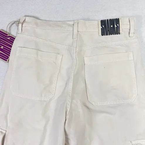 MOTHER Snacks The Side Dish Cargo Skimp Jeans White Baggy Sz 29 NWT $330 USA