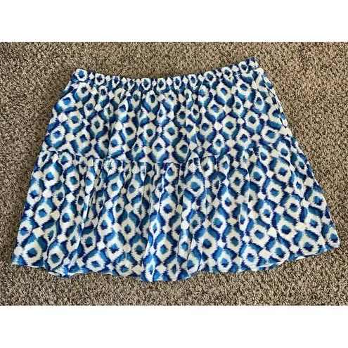 Knox Rose ‎ lined tiered boho blue and white skirt size 2X - Image 5