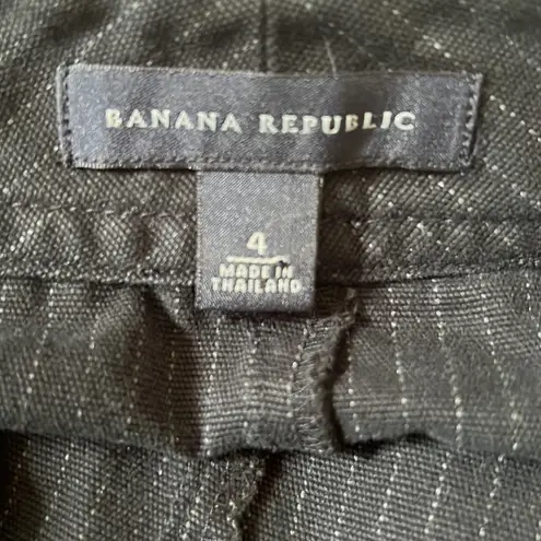 Banana Republic Black Stripe Mini Denim Skirt