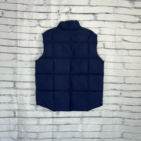 Lands’ End Violet Purple Puffer Vest Jacket Button Up Size Women’s Large Fall