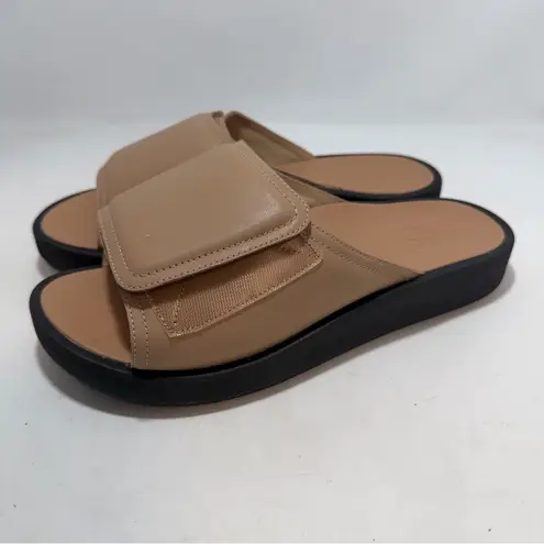 Abeo Paige platform leather slide sandals womens size US 11 tan comfort NEW