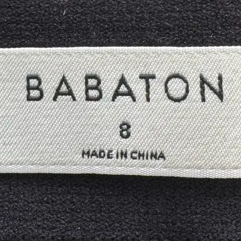 Babaton Aritzia Black faux wrap Triacetate midi skirt, size 8 minimalist luxury