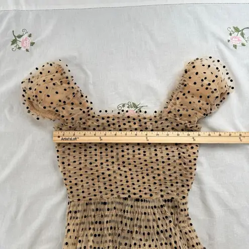 DÔEN Pamelina Dress in Cream w/ Black Polka Dots XXS (belt not included)