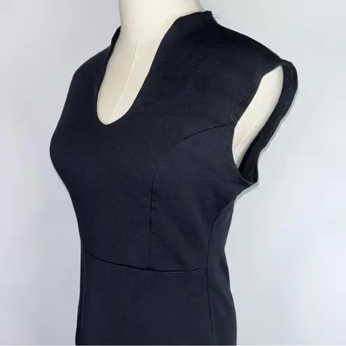 Rolla Coster Solid Black Sleeveless Bodycon Fitted Black Dress Large LBD