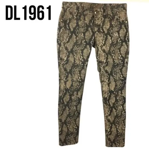 DL1961  Emma Brown Snake Python Animal Print Jeans 27