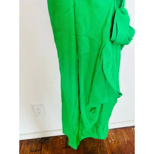 ROSIE ASSOULIN Women's Yellow Green Wrap Sarong Scoop Neck Beach Dress Size 6