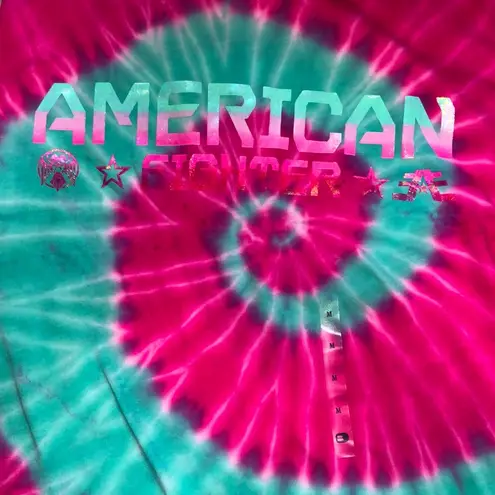 American Fighter graphic t-shirt tie dye Multi color Size M NWT