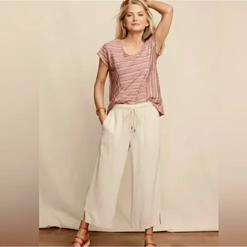 Matilda Jane Neutral Striped On The Horizon Earth Tones Top Size Medium