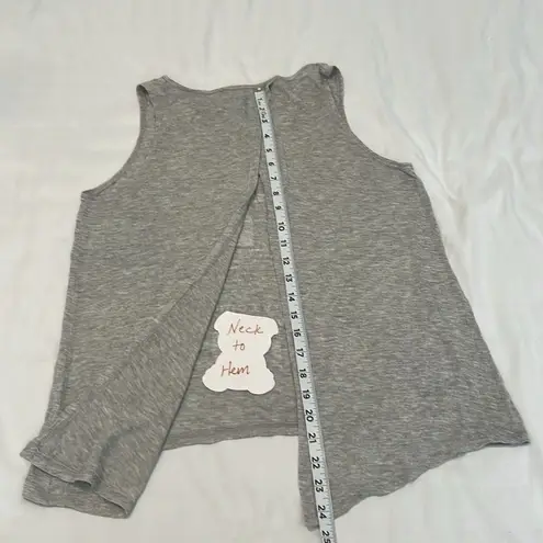 Bluheaven Beatles “Let it Be” lyrics size small open back grey tank top EUC