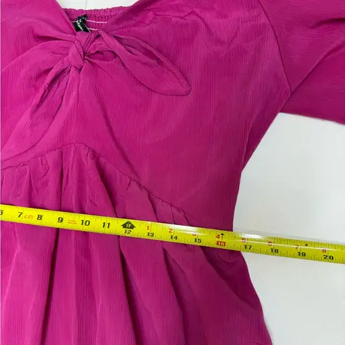 PRETTYGARDEN Chic Off-Shoulder Magenta Midi Dress size XL
