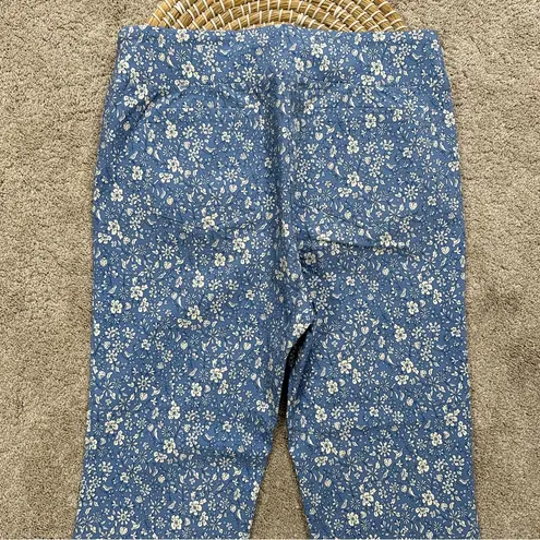 J. McLaughlin Women’s Ivy Pant Pull On Cropped Flare Coastal In Blue Floral 10