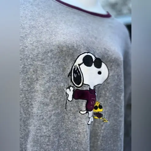 Old style Peanuts Snoopy Long Slip on Pajama Purple