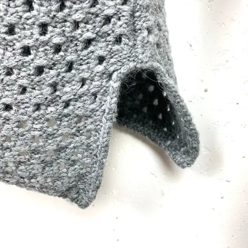 James Perse Open Knit Marina Cowl Neck Sweater Wool Alpaca Blend Grey Size 2