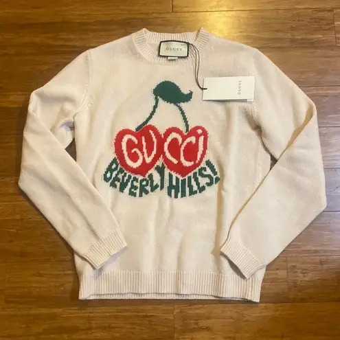 Gucci  cherries logo intarsia jumper