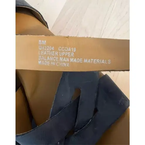 Korks Bagley Platform Cool Grey Leather Studded Chunky Heeled Strappy Sandals 8M Gray Size 8