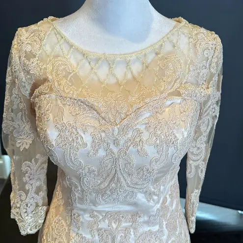 Women’s Tea Length BodyCon Dress Matching Chiffon Jacket Corset Back Size XS