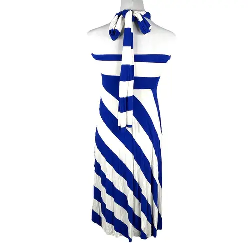Elan Striped Asymmetrical Multi Look Dress and Skirt Blue White Size Medium
