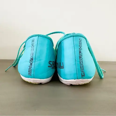 Saucony Neon Blue Yellow Endorphin 2 Track Shoes sz 7.5