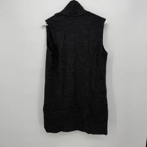 Tahari Charcoal Gray 100% Extra Fine Merino Wool Sleeveless Vest Top Size Small