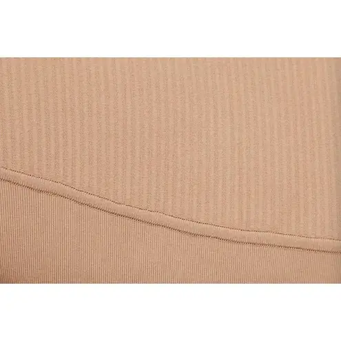 Herve Leger Ottoman Cutout Long Sleeve Minidress Fawn Womens Size Large