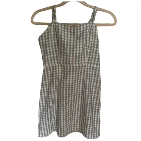 Sky And Sparrow ✨ Gingham Open Tie Back Green Slip Dress✨ - Image 5