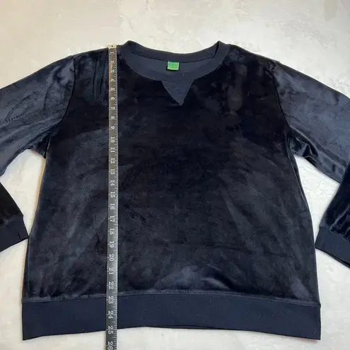 Honeydew Velour Velvet Pullover Crewneck Sweatshirt Size XXL Casual Loungewear Blue