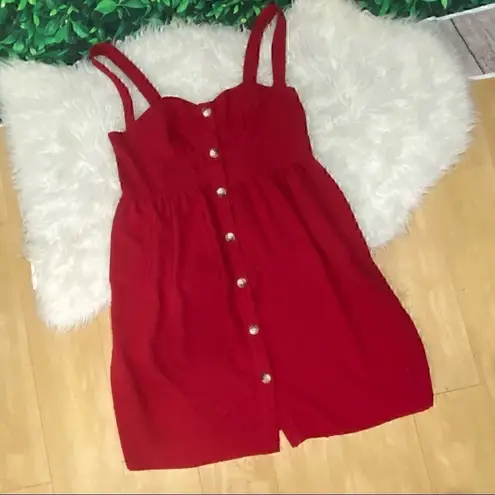 Red casual cute holidays dress plus size 0XL Red