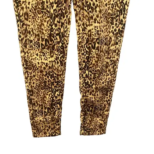 Earl Jean Earl Jeans Tan Leopard Animal Print Skinny Ankle Classic Jeans Women Sz 6