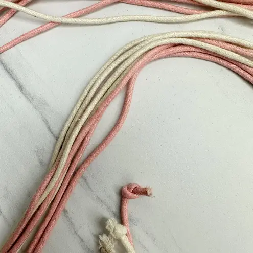 Womens Chunky Shell Chip Studded Tie Belt Boho Medium (M) Large (L) ✨ Pink