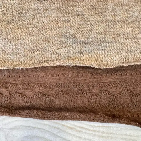 Brown & Pink Mixed Knit Racer Back Tank Top Funky People Boho Cottagecore XL