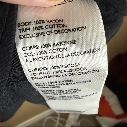 Cleobella Womens Long Sleeve Textured Beautiful Black Blouse Size Small Office