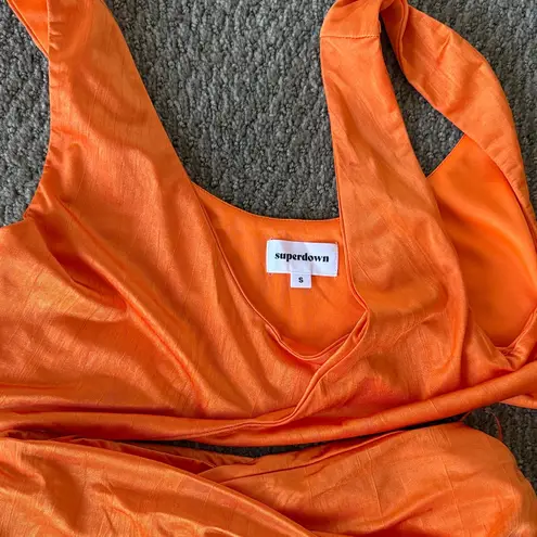 superdown Joana Maxi Skirt Set in Tangerine
