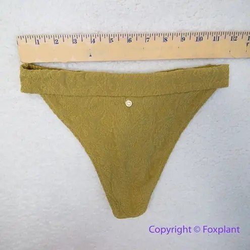 NEW Rhythm Free People Paisley Hi String Bikini Bottoms, size XS Green