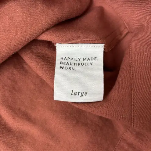 WVN Dress Womens Size Large V Neck Red Long Sleeve Above Knee Casual Spring