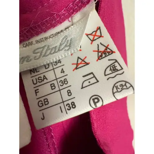 Max Mara Fuchsia Pink Pleated High Waisted Shorts Size 4