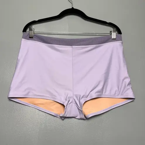 Madewell  Second Wave Ribbed-Trim Bikini Shorts *Bottom Only* Lavender Women’s XL