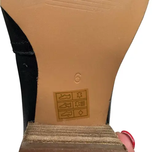 Madewell  Womens 6 The Western Ankle Boot in Black Leather