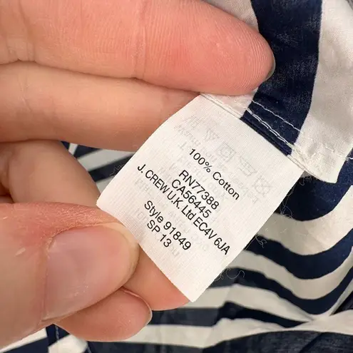 J. Crew Women's Striped Long Sleeve Boy Button