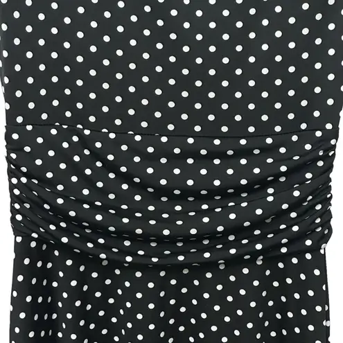 Folter Bridget Bombshell Polka Dot Retro Pin Up Style Dress Size Medium Black
