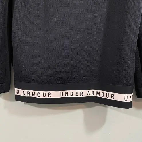 Under Armour  Unstoppable Move Black Micro Dots Mock Neck Sweatshirt Size M