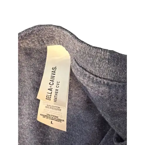 Bella Canvas Heather Blue V Neck T Shirt Be Mindful Grateful Positive True Sz L Size L