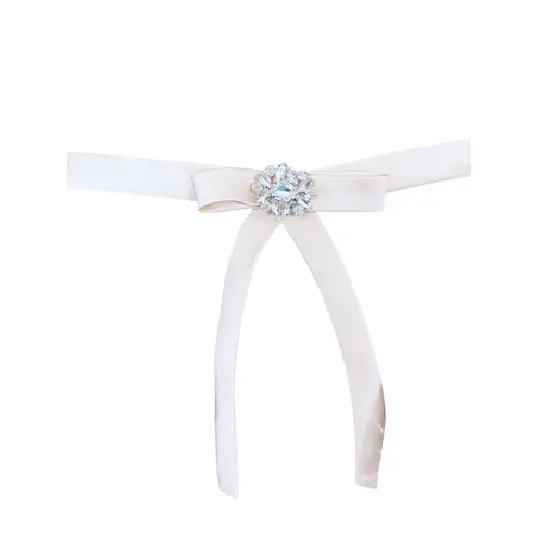 Christina Wu Lace Mini Dress Ribbon Waist Jewel Bow 10 Black Coquette Cocktail