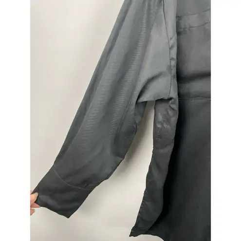 LNA Pirate Black Radar Zip Up Long Sleeve Collared Shirt Size S Broken Zipper